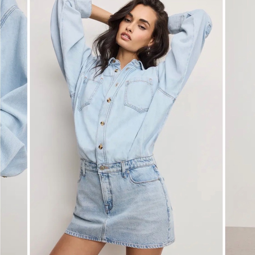 Good American Denim Shirt Dress